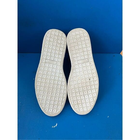 EUC Puma Basket Heart Denim Oatmeal Twilight Blue 36337103 Women Size 9 Shoes - Picture 6 of 6